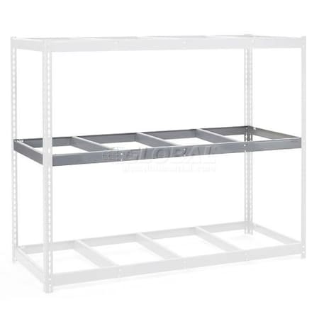 Global Industrial Additional Shelf, Double Rivet, No Deck, 96inW x 36inD, Gray 502438